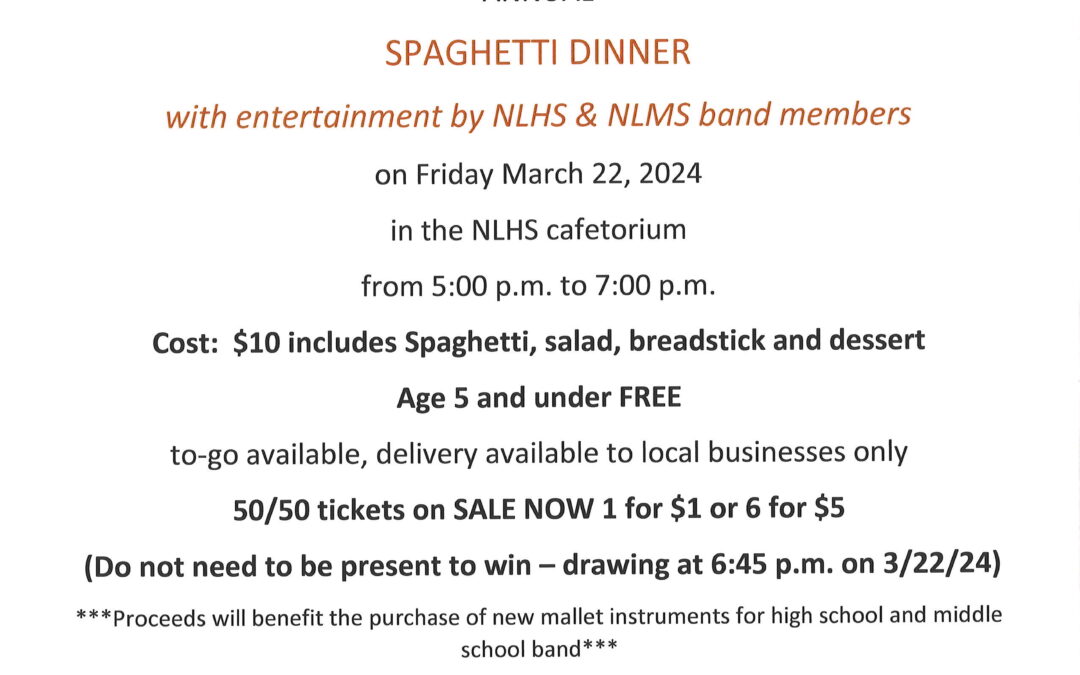 NL Marching Band Annual Spaghetti Dinner
